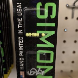 Simon Plastic Clevis with Chartreuse Beads