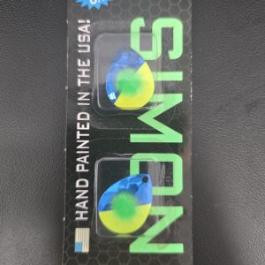 Simon 3.5 Colorado Hex Spinner Blades 2-Pack Blue/Chartreuse