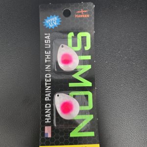 Simon 3.5 Colorado Hex Spinner Blades 2-Pack Pearl White with Pink Dot