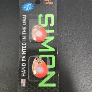 Simon 3.5 Colorado Hex Spinner Blades 2-Pack Orange with White Dot